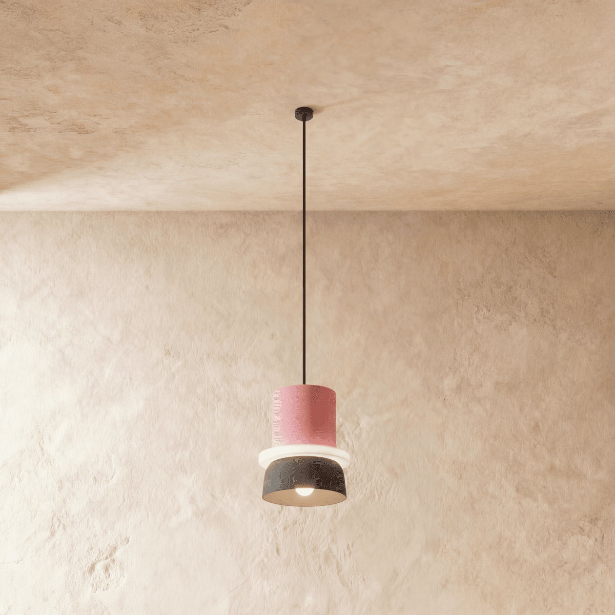 Modern Aluminium Dome Acrylic Pendant Light 1-Light