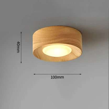 Modern Wood Flush Ceiling Light 1-Light