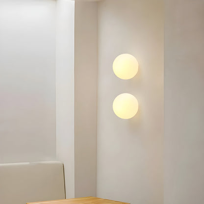 Contemporary Frosted Glass Globe Wall Lamp Sconce