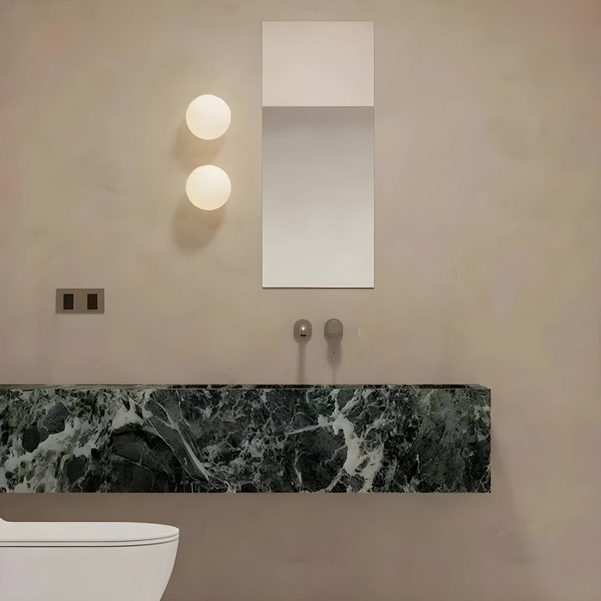 Contemporary Frosted Glass Globe Wall Lamp Sconce