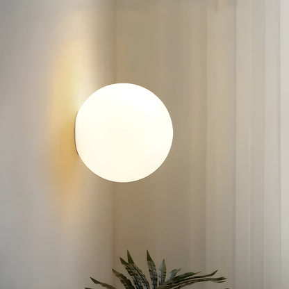 Contemporary Frosted Glass Globe Wall Lamp Sconce