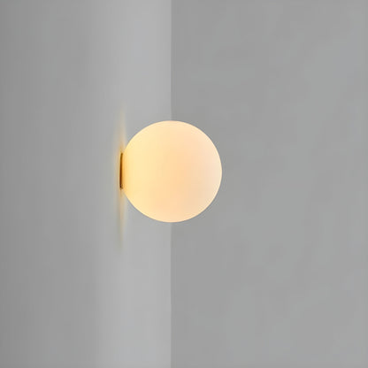 Contemporary Frosted Glass Globe Wall Lamp Sconce