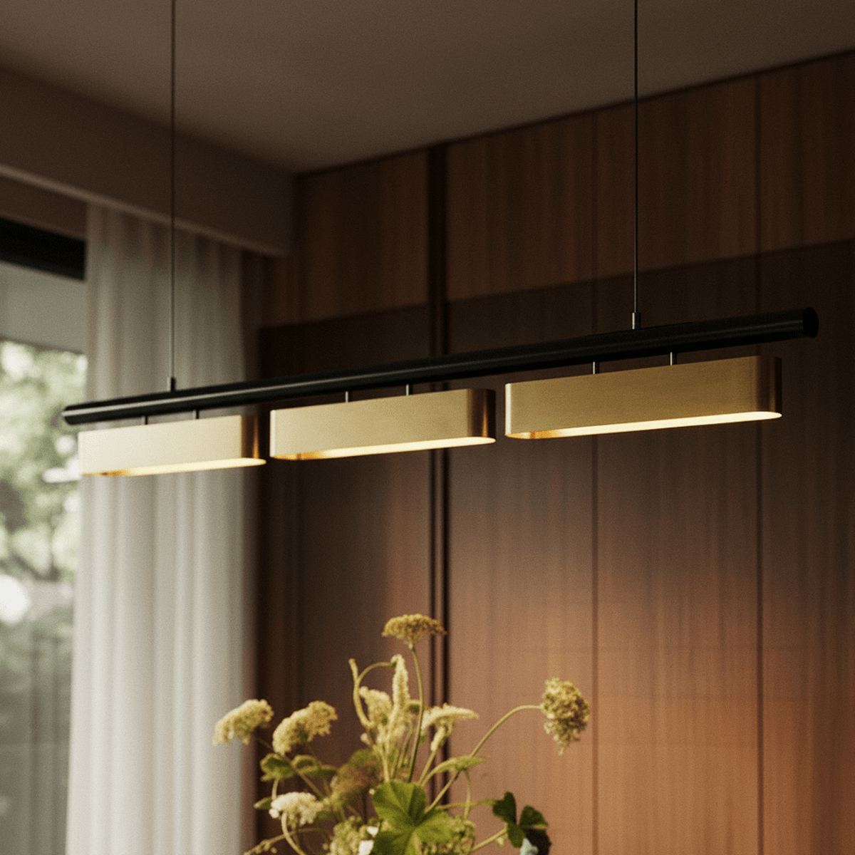 Modern Stainless Steel Multi Head Chandelier