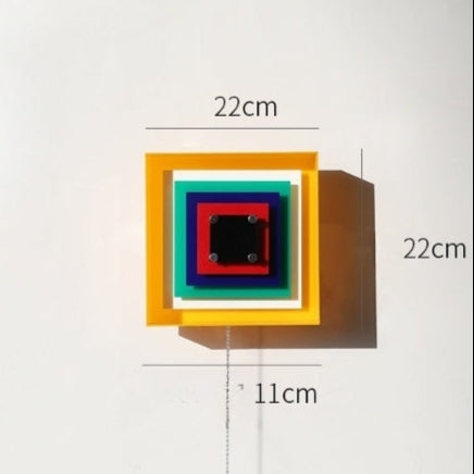 Memphis Bauhaus-Inspired Square Wall Sconce LED 1-Light
