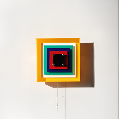 Memphis Bauhaus-Inspired Square Wall Sconce LED 1-Light