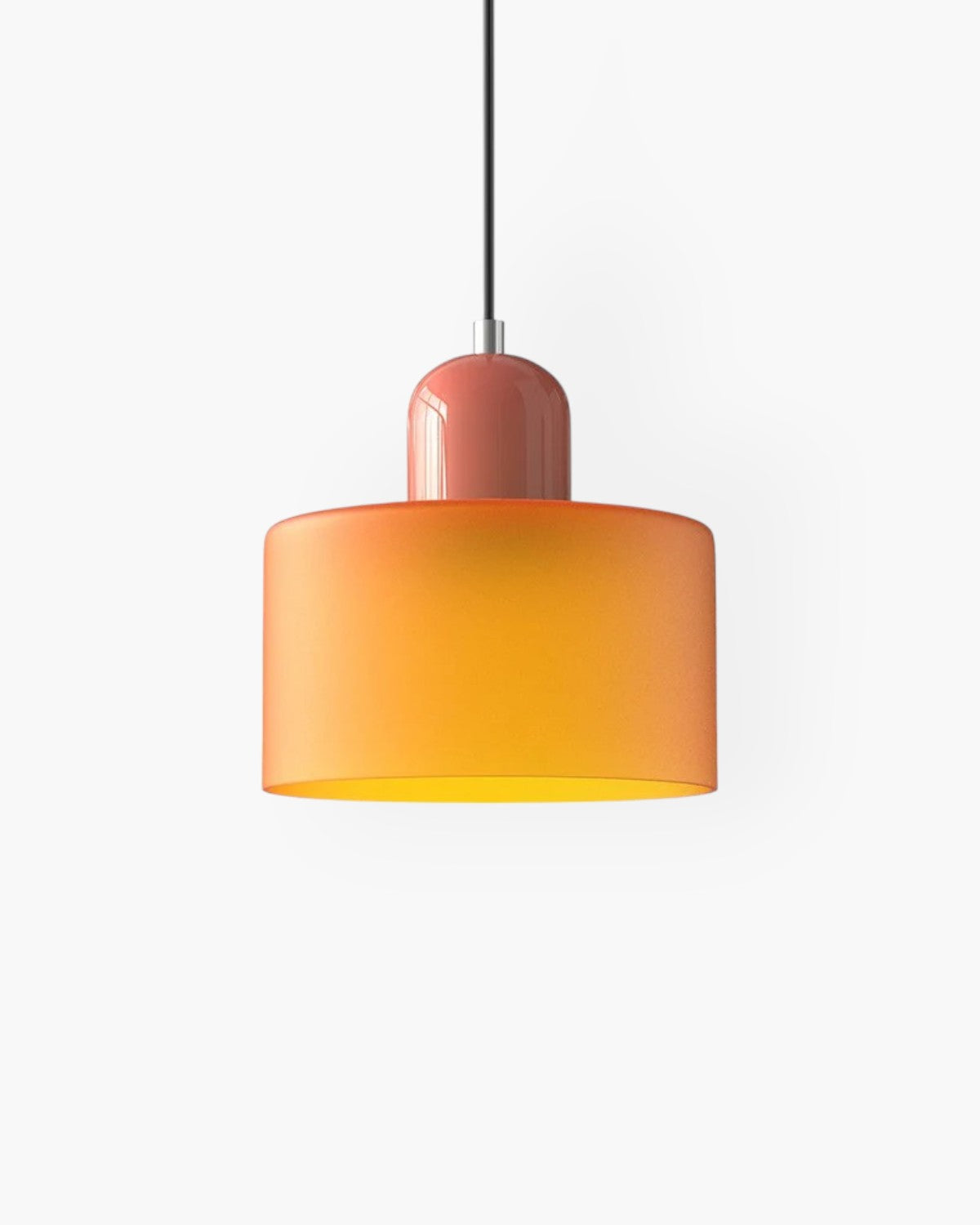 Contemporary Glass Cylinder Pendant 1-Light