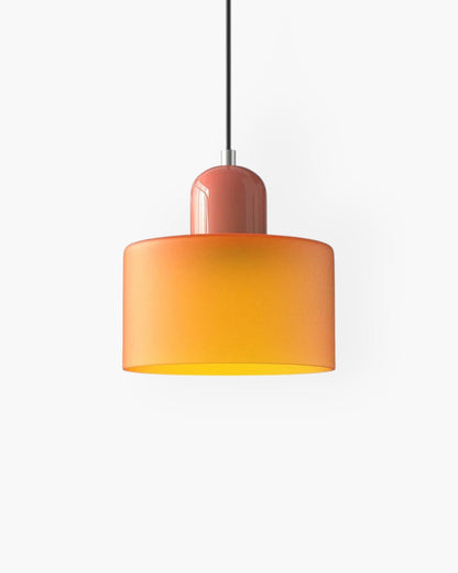 Contemporary Glass Cylinder Pendant 1-Light