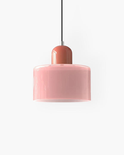 Contemporary Glass Cylinder Pendant 1-Light