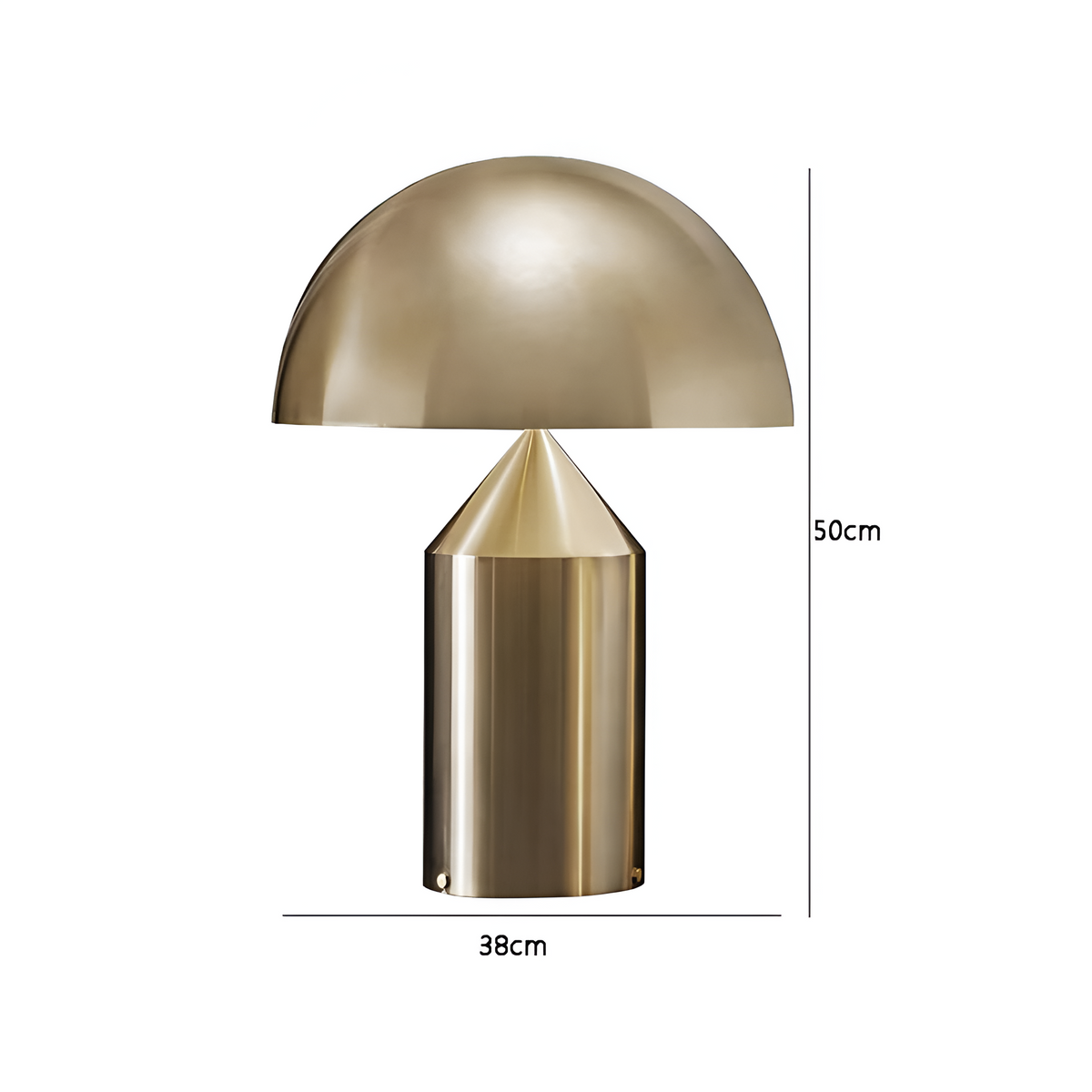 Scandinavian Brass Dome LED Table Lamp 3-Light