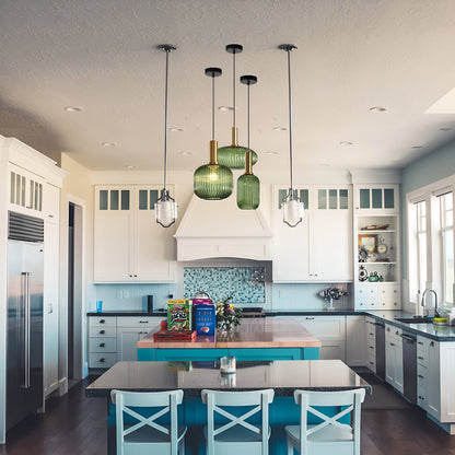 Contemporary Glass Tube Fitting Pendant Light 1-Light