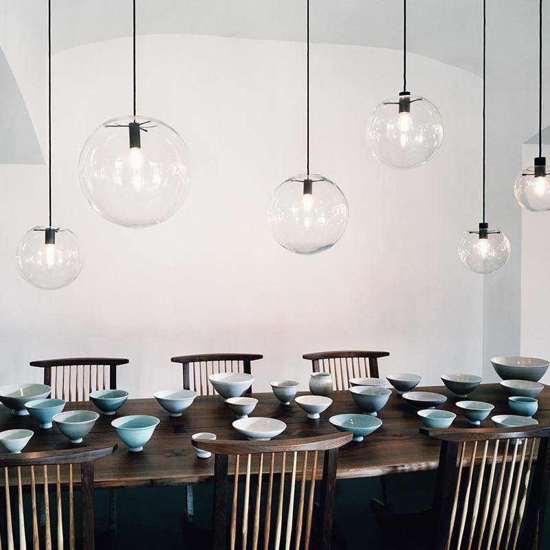 Contemporary Glass Pendant Light 1-Light