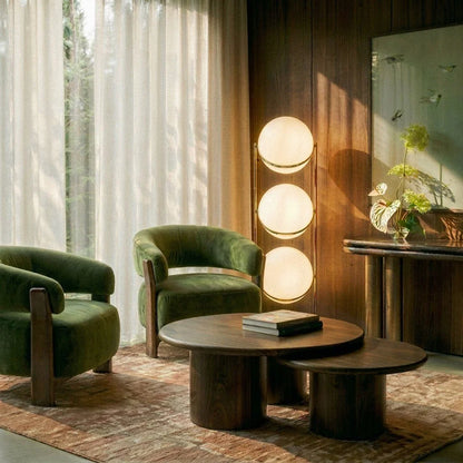 Modern Iron Layered Circular Floor Lamp 1-Light