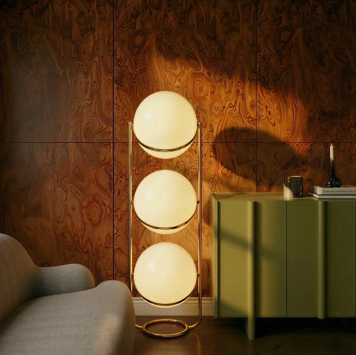 Modern Iron Layered Circular Floor Lamp 1-Light