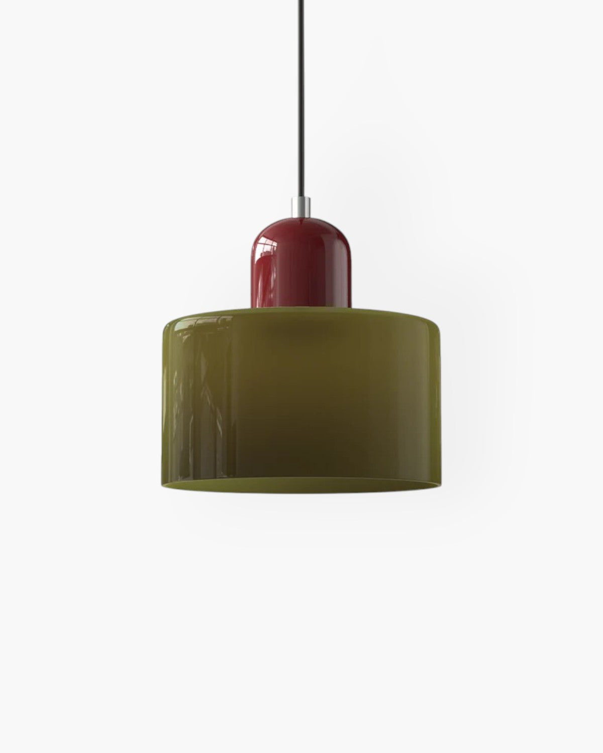 Contemporary Glass Cylinder Pendant 1-Light