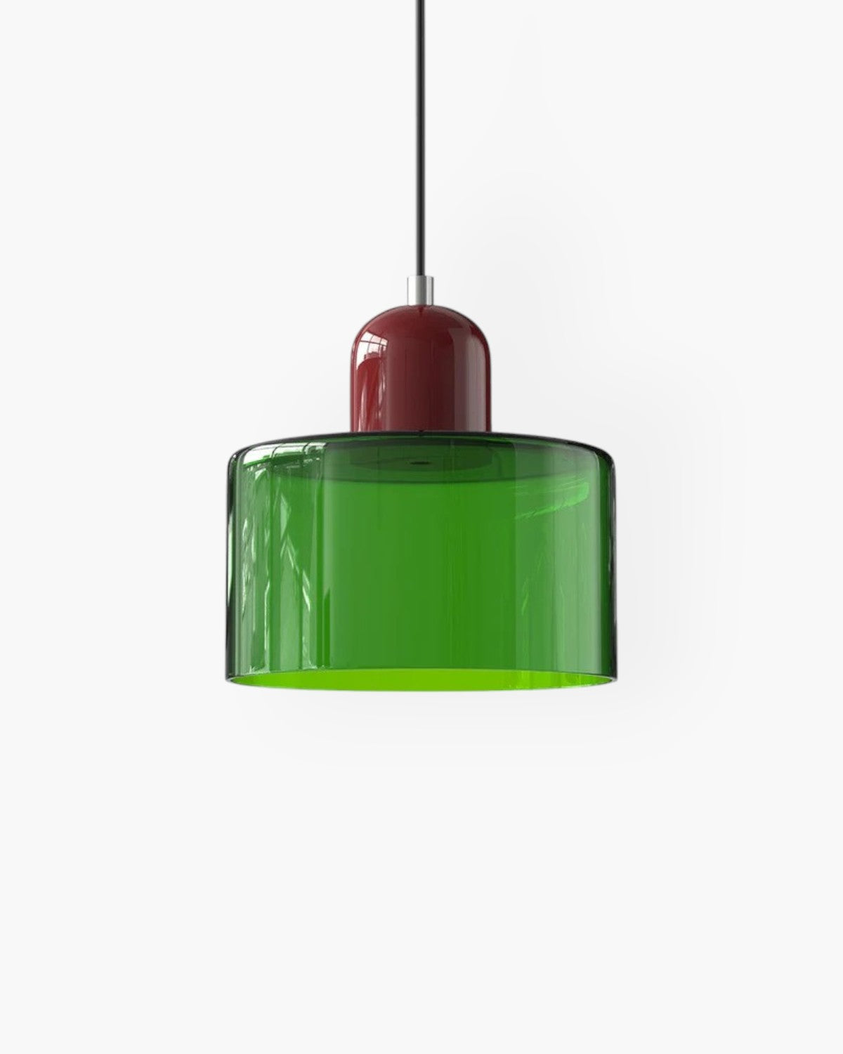 Contemporary Glass Cylinder Pendant 1-Light