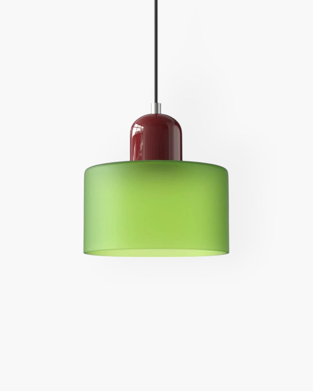 Contemporary Glass Cylinder Pendant 1-Light