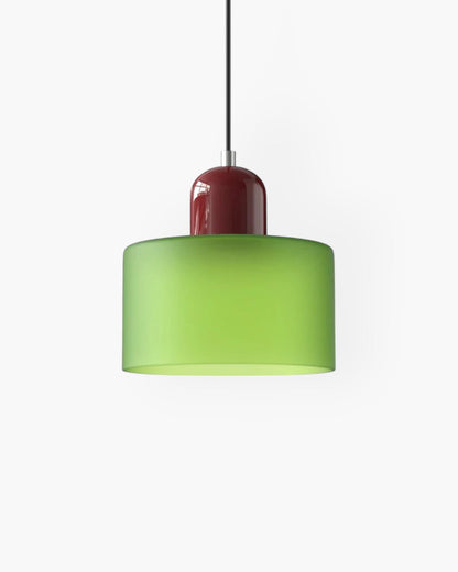 Contemporary Glass Cylinder Pendant 1-Light