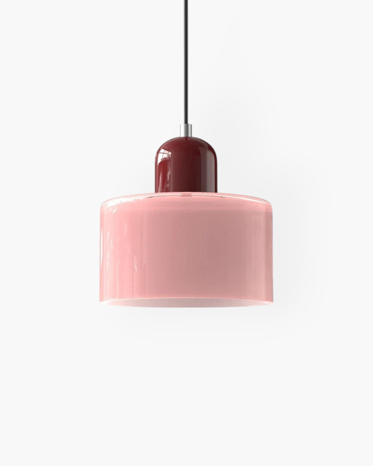 Contemporary Glass Cylinder Pendant 1-Light