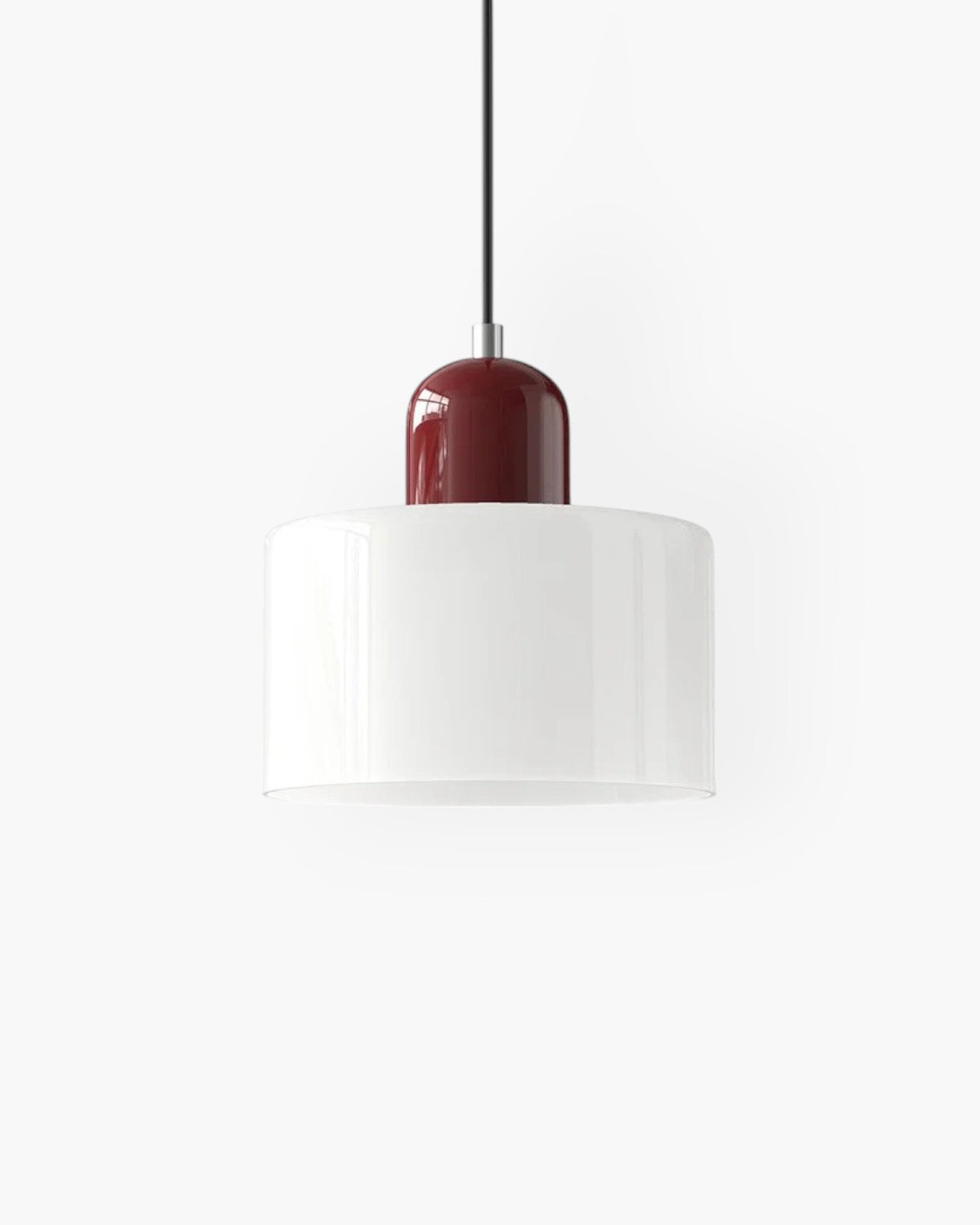 Contemporary Glass Cylinder Pendant 1-Light