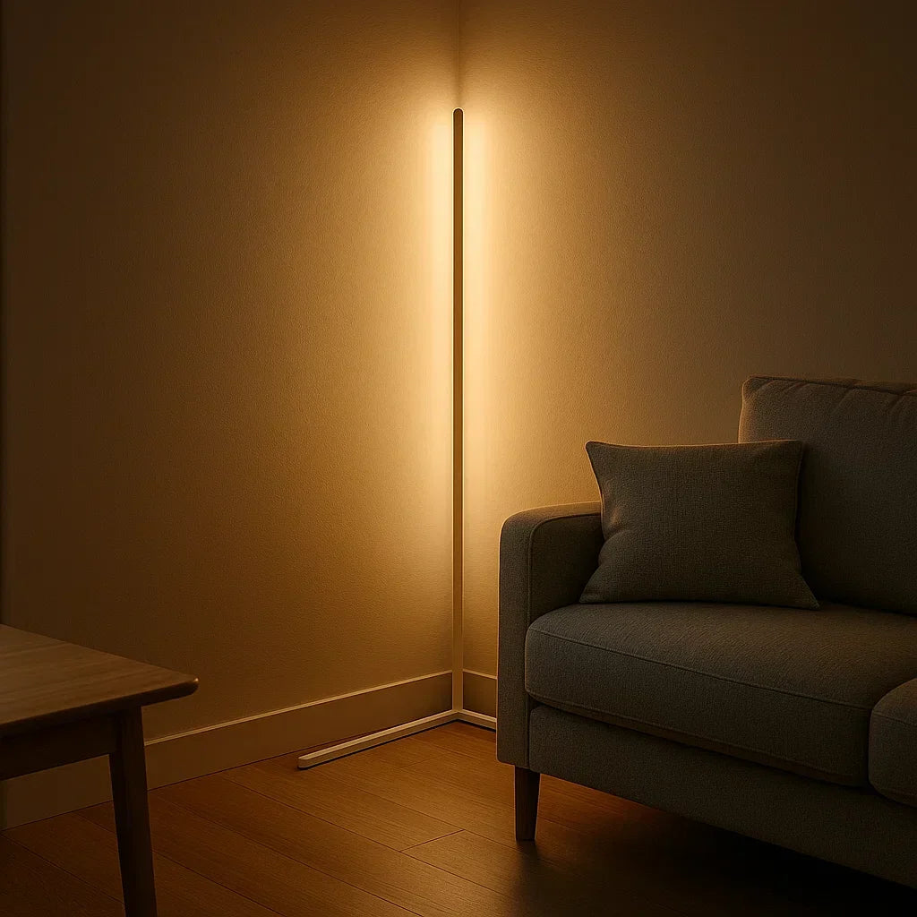 Minimalist Aluminium Remote Control Floor Lamp 1-Light
