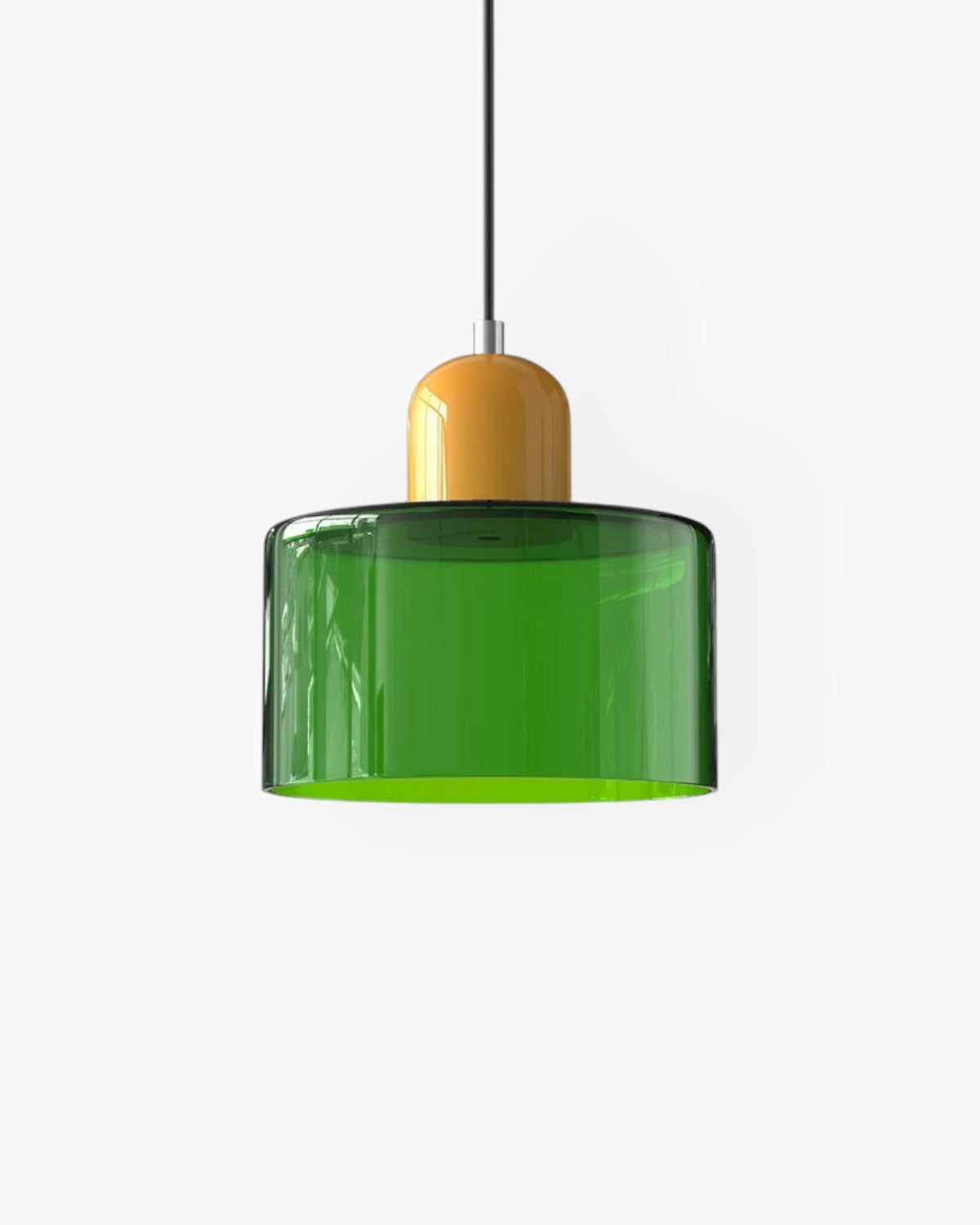 Contemporary Glass Cylinder Pendant 1-Light