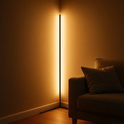 Minimalist Aluminium Remote Control Floor Lamp 1-Light
